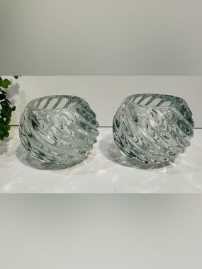 Retired PartyLite Illusions Votive Tea Light Holders Set of 2